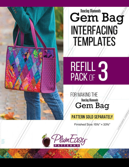 Gem Bag Interfacing Templates