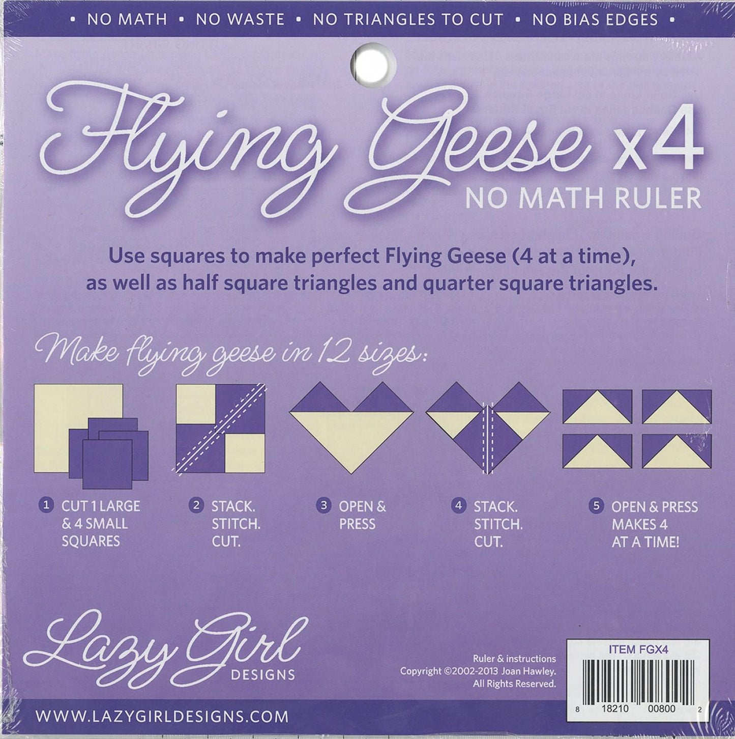 Flying Geese x 4 No Math Ruler