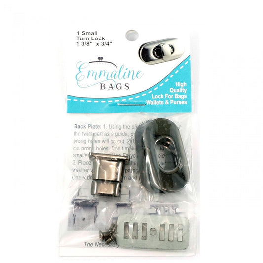 Small Turn Lock, Gun Metal
